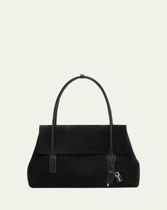Tom Ford Flap-Top Suede Shoulder Bag