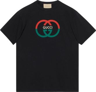 Gucci Cotton Jersey Printed T-Shirt Black 771758-XJF68-1152
