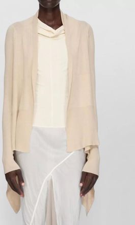 Rick Owens knit cardigan draped hem long sleeves