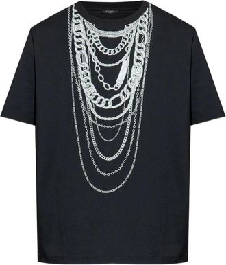 Balmain Hombre, Camisetas, Negro, Talla: M