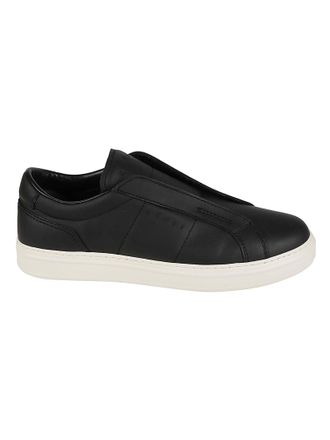 Hogan H668 Laceless Black Calf Leather Slip-On Sneakers
