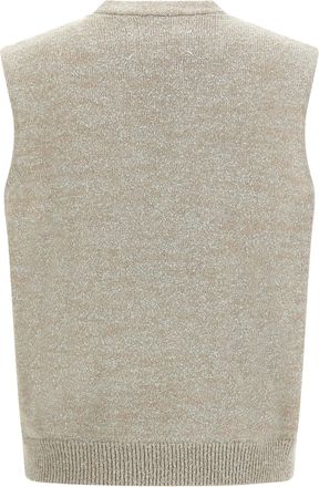 Maison Margiela Mens Beige Cotton Sleeveles Sweater Clothing