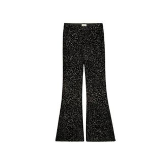 Zadig&Voltaire Broeken, Dames, Zwart, M, Pailletten, Prevy Velvet Broeken