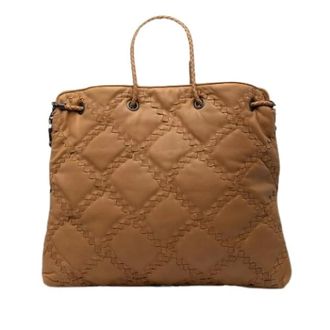 Bottega Veneta Pre-owned Tote Bags, female, Brown, Size: ONE SIZE Pre-owned Woven Leather Tote