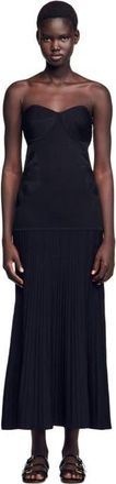 Sandro Bustier knit dress in Black at Nordstrom, Size 36 Eu