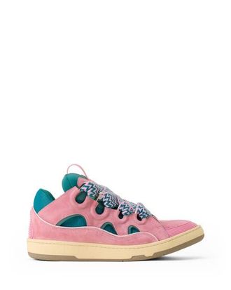Lanvin Curb Leather Sneakers in Pink at Nordstrom, Size 44