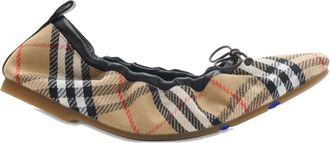 Burberry check bow ballerinas - Beige