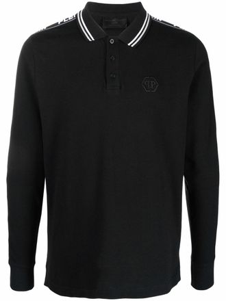 Philipp Plein Polo con banda logo - Nero
