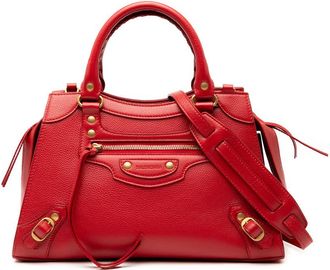 Balenciaga Pre-owned Balenciaga Small Grained Calfskin Motocross Neo Classic City Satchel Ladies 638521