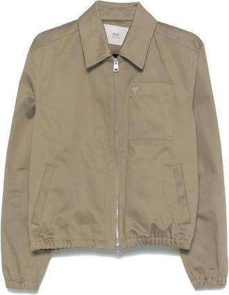 Ami Giacca-camicia con ricamo - Verde