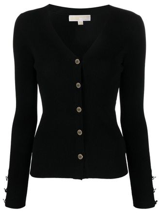 Michael Michael Kors Cardigan con logo goffrato - Nero