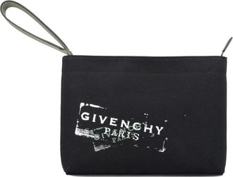 Givenchy Tote Pouch in Canvas - Heren - Tassen - Zwart - Maat: ONE Size Katoen