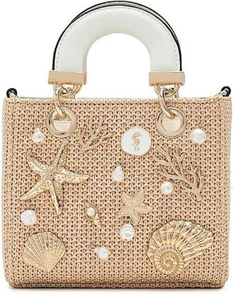 Aldo Seashellminiix Satchel Womens Handbags Natural, Polypropylene/Synthetic