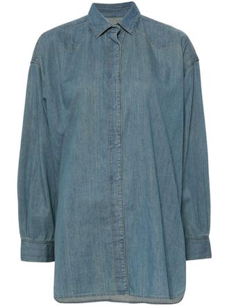 Tu Es Mon TR&Eacute;SOR The Turquoise oversized denim blouse - Blauw