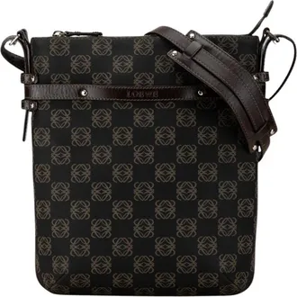 Loewe Pre-owned Borsa a Tracolla in Tessuto con Motivo Elegante - - Pre-owned - Donna - Nero - ONE SIZE