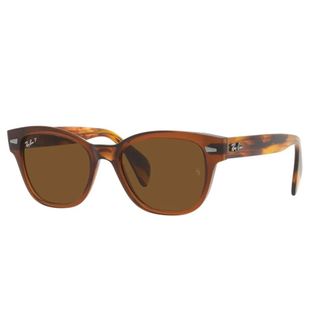 Ray-Ban Sunglasses, unisex, Brown, 49 MM, Square Frame Brown Polarized Sunglasses