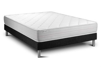 VITALIT Base Tapizada Negro + Colch&oacute;n Con Espuma Viscoel&aacute;stica 160 X 200