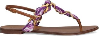 Dolce & Gabbana Stijlvolle Zomer Sandalen - Dames - Sandalen - Paars - 40 EU - Schoenen