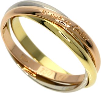 Cartier Yellow Gold (18K) White Gold (18K) Band Ring (Pre-Owned)