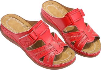 Generic Nursing Shoes Women for Insoles Womens Summer Sandals with Open Toe and Hook Loop, Comfortable Sandals, Casual Wedges, Non-Slip Slippers, Womens Shoes