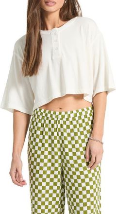 Brixton Carefree Organic Cotton Crop Top in Off White at Nordstrom, Size X-Small