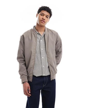 Brave Soul Giacca bomber color tortora-Neutro