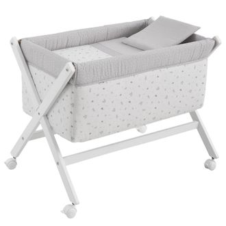 Cambrass Minicuna tijera madera gris/bco 55x87x74 cm