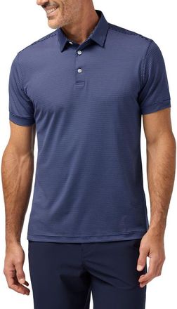 Mizzen+Main Versa Trim Fit Cobalt Balanced Stripe Polo at Nordstrom, Size X-Large