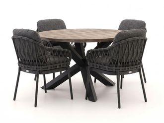 Tierra Outdoor Natal/ROUGH-Y &oslash;120cm dining tuinset 5-delig