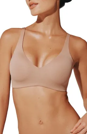 Thirdlove TempSync Wireless Plunge Bra in Taupe at Nordstrom, Size X-Large ++