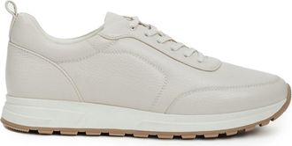 12 Storeez panelled leather low-top sneakers - women - Leather/Rubber/Leather - 36 - Neutrals