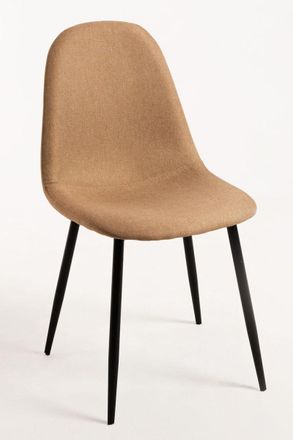 Regalos Miguel Sillas Comedor - Silla Black Teok Tela - Marr&oacute;n Arena