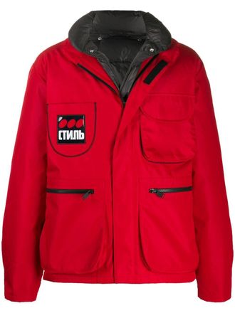 Heron Preston Piumino con logo - Rosso