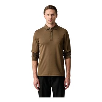 Michael Kors Polo a maniche lunghe in cotone - - Tops - Uomo - Verde - XL