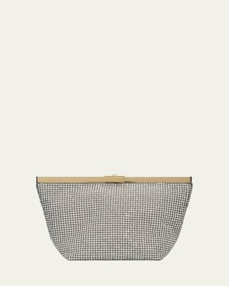 Jimmy Choo London Ganache Crystal Mesh Clutch Bag