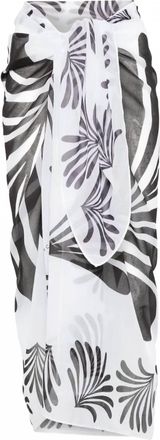 Cala de la Cruz Womens Luana Sarong In Black And White