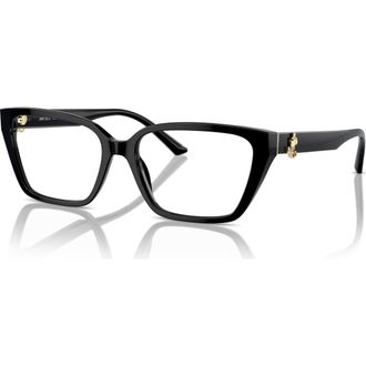 Jimmy Choo London 55mm Cat Eye optical glasses in Black at Nordstrom
