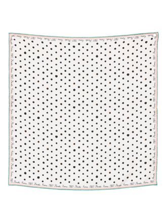 Fendi Falena Dots printed silk scarf - Beige