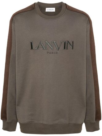 Lanvin logo-embroidered sweatshirt - Green