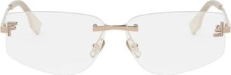 Fendi Glasses, unisex, Beige, Size: 58 MM Fe5116Us