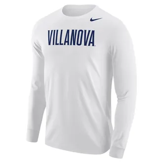 Nike Villanova Wildcats Nike Mens Football Long-Sleeve T-Shirt in White | M12333P397VILL-WHT