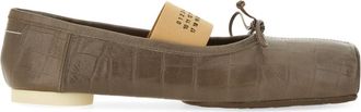 Maison Margiela Crocodile-effect Leather Ballerina