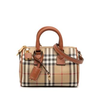 Burberry Pre-owned Burberry Mini House Check Coated Canvas Bowling Bag Ladies 5GTOYBGELLIXUF73