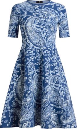 Etro Abito corto con stampa paisley - Blu