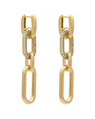 Liv Oliver 18K Plated 1.75 Ct. Tw. Cz Earrings