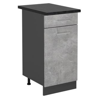 Vicco Mueble Bajo De Cocina R-line, Hormig&oacute;n, 40 Cm, Et Antracita