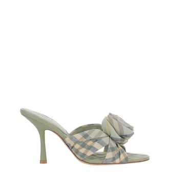 Burberry Light Green Slip On Heels