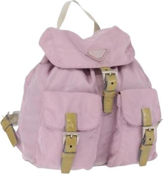 Prada Pre-owned Vintage Nylon Rugzak - Dames - Vintage Rugzakken - Roze - ONE Size - Nylon - Vintage