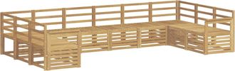vidaXL Conjunto De Sof&aacute;s De Exterior 10 Uds. Blanco Vidaxl