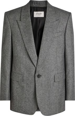 Saint Laurent Checked Wool Blazer - Black - 48 (IT48 / M)